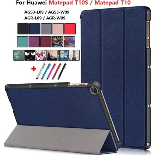 Case for Huawei MatePad T 10s T10 s AGS3-L09 AGS3-W09 Leather Cover for Huawei MatePad T10s Case Tablet 10.1 9.7 inch Shell +Pen