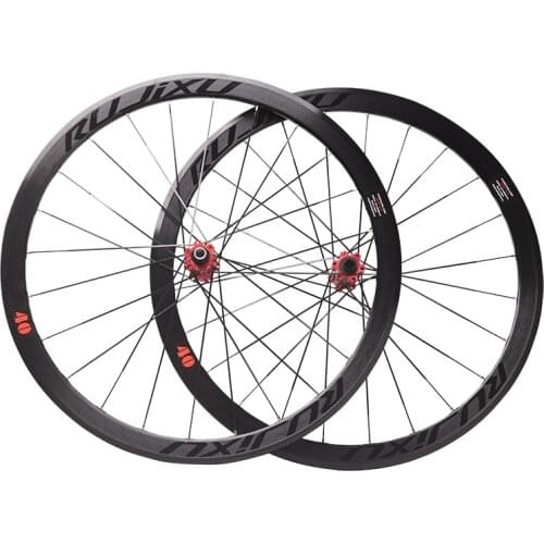Rujixu disc brake 700c road bike wheelset type high quality carbon aluminum alloy wheel center lock or 6-blot road bike