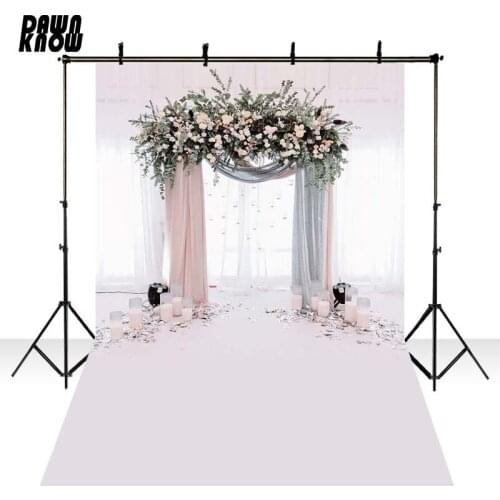 DAWNKNOW Flower Curtain Candle Photography Background Photocall Backdrop Wedding Celebration Customize Photo Studio GY178