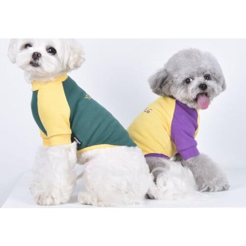 Pet Small Dog Tee Shirt Autumn Dog T-shirt Cat Puppy Apparel Yorkshire Pomeranian Maltese Poodle Bichon Frise Schnauzer Clothes