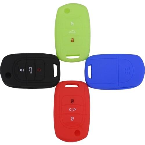 Kutery 10pcs 3 Buttons Remote Key Case Cover Silicone Protect Shell For Wuling macro light S1 Car Styling