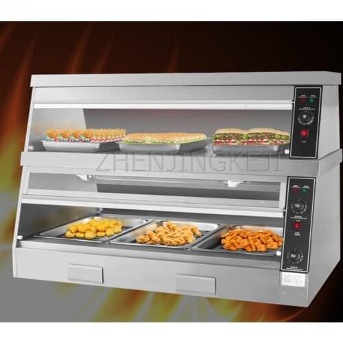 Commercial Keep Warm Cabinet Precise Temperature Control Stainless Steel Showcase Delicatessen Hamburg Food Holding Cabinet