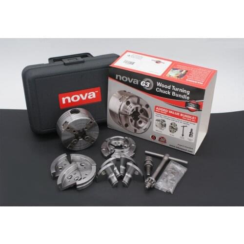 LIMITED EDITION NOVA 30TH ANNIVERSARY G3 WOODWORKING LATHE CHUCK BUNDLE (SKU 48246)