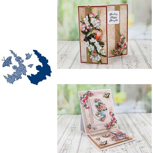 Butterfly Spring Flower Metal Cutting Dies for DIY Scrapbooking Crafts Dies Cut Stencils Maker Photo Album Template Handmade