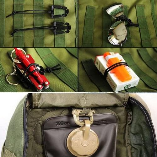 Molle Belt Clip Outdoor Backpack Strap Carabiner Camp Water Bottle Hanger Tactical Holder Emergency Survival Tools Accessories