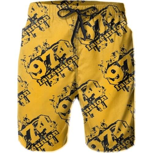 Male Shorts Causal R181 Breathable Quick Dry Funny Jokebasketball 974 Reunion Island Logo Tank Top