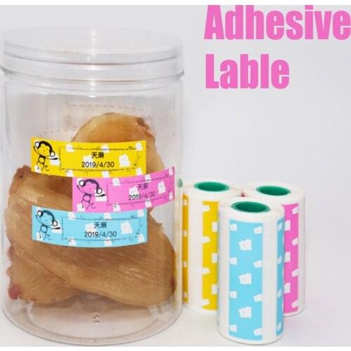 New Self-Adhesive Thermal Lable Sticker for Peripage Pocket Printer 15mm 30mm 50mm Colorful Paper Name Tag Identification