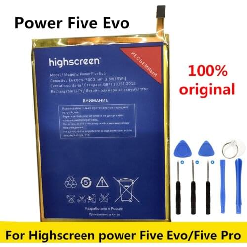New Original High Quality 5000mAh Battery For Highscreen power Five Evo/Five Pro Smart Phone Batteria