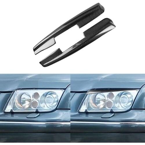 Real Carbon Fiber Eyebrow Eyelid Trim for Volkswagen VW Jetta Bora 4 Mk4 IV 1999-2004 Car Stickers Accessories