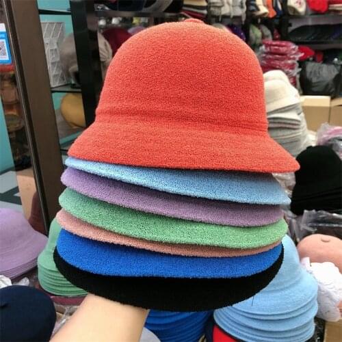Bucket Hat Woman Man Unisex Scrub Sense Hat Sports Leisure Multicolor Customizable Logo Korean Women Fashion Hundred Towers