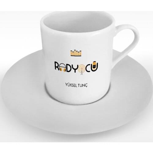 Personalized Professional Radio Broadcaster Turkish coffee Cup