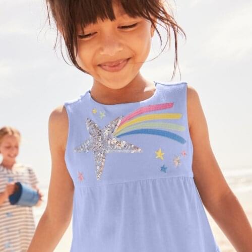 Sleeveless Dress 2021 Summer Girls Clothes Flower Dresses for Kids Clothing Baby Girl Dresses Animal Princess Dress