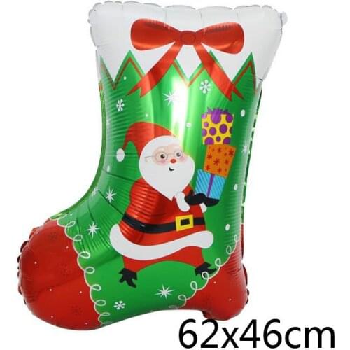 Christmas Stockings Shaped Balloons Party Decorative Aluminum Foil Balloons Anniversary Xmas Party Supplies Decor