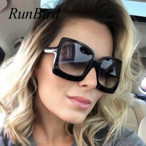 Vintage Brand Designer Square Oversized Sunglasses Women Men Transparent Gradient Sun Glasses Big Frame Eyewear UV400 5474