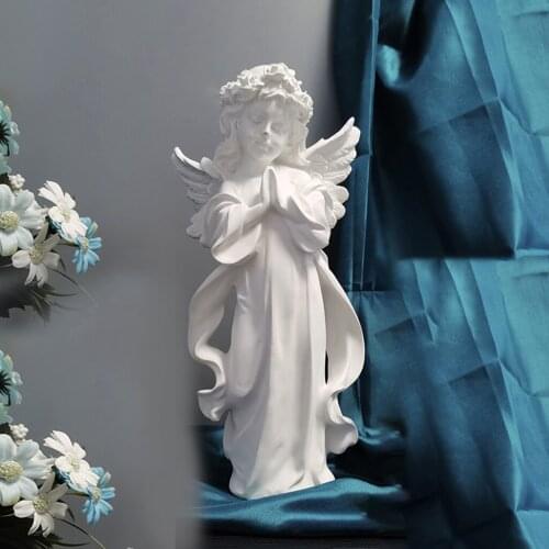 Angel Statue Praying Cherub Figurine Sculpture Home Living Room Garden Patio