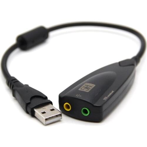 External Sound Card USB 2.0 to Jack 3D Audio Headset Microphone 7.1 Channel 5HV2 Adapter + 3.5mm MIC Earphone For Laptop