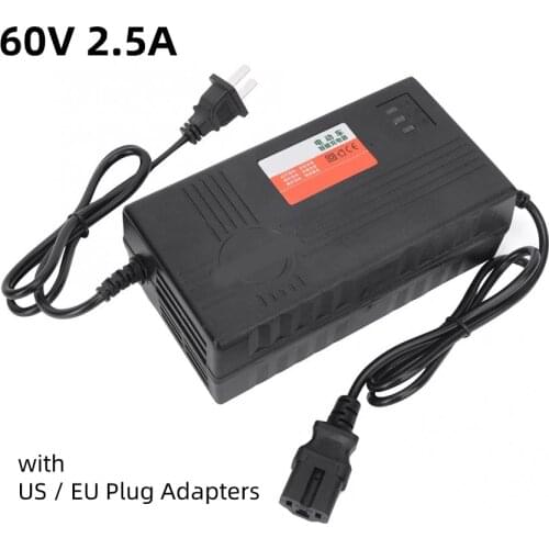60V 20AH 2.5A Electric Scooter Charger E-bike Smart Battery Charger Electric Scooter Power Adapter Scooter Accessories