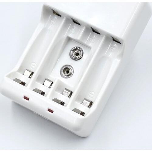 PALO Brand Battery Charger With Discharge Function for AA, AAA, 9V Ni-MH Ni-CD Rechargeable Batteries (3 in 1)