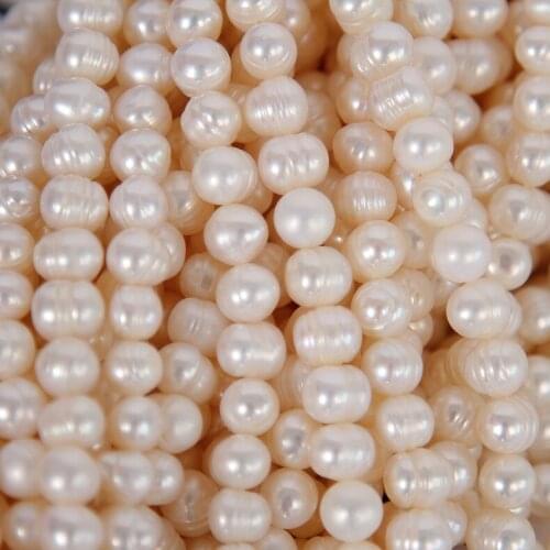 Pearl Strands for Necklace Potato Shape with Size 8-9mm Loose Pearl Strands for DIY Jewelry