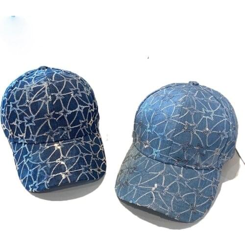 Spring And Summer Womes Baseball Cap Fashion Sequin Pattern Style Caps Cotton Versatile Sunshade Casual female Hat Cap For Girl