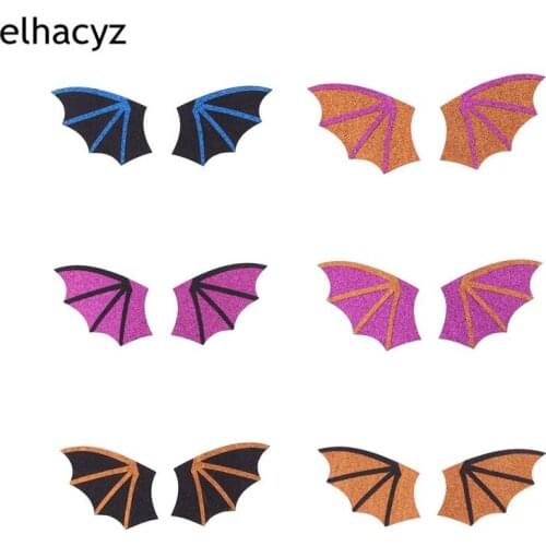 1Pair Retail Halloween Kids Girl Bat Wings Trendy Infantile Kids DIY Hair Accessories Children Headwear