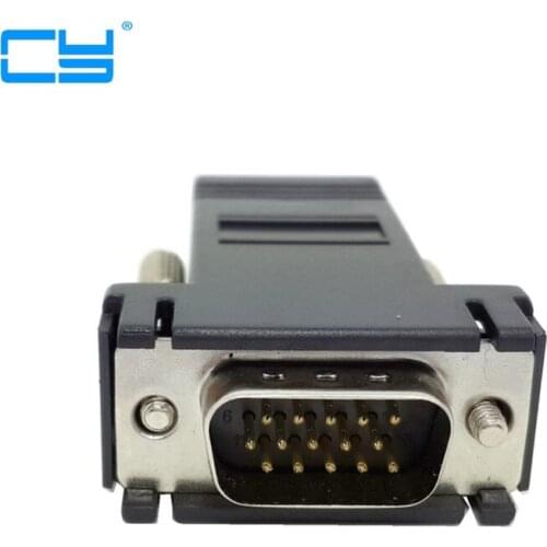 10 Pcs VGA Extender Masculino de LAN CAT5 CAT6 RJ45 Adaptador de Rede Female Cable Kit Conector para PC Portatil