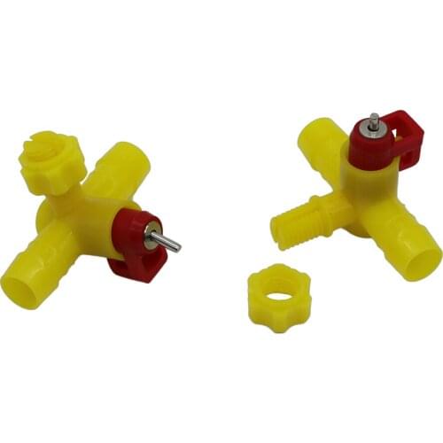 15mm Poultry Drinking Ball Valve-type Cages Drinking Fountains Equipment Yellow Tee drinking Ball drinking Chicken Waterer