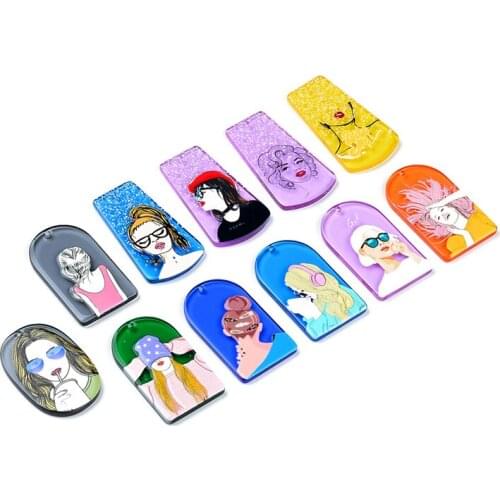 2Pcs Sexy Girls Avatars Jewelry Accessories Hand Made Earrings Making Connectors DIY Pendant Jewelry Findings Components Charms