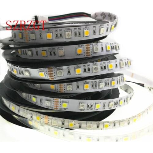 5m 60led/M 300 leds SMD 5050 Mixed Color RGBW RGB + (Warm/Cool White) RGBWW RGBCW LED Strip 5pin DC12V IP30/IP65/IP67