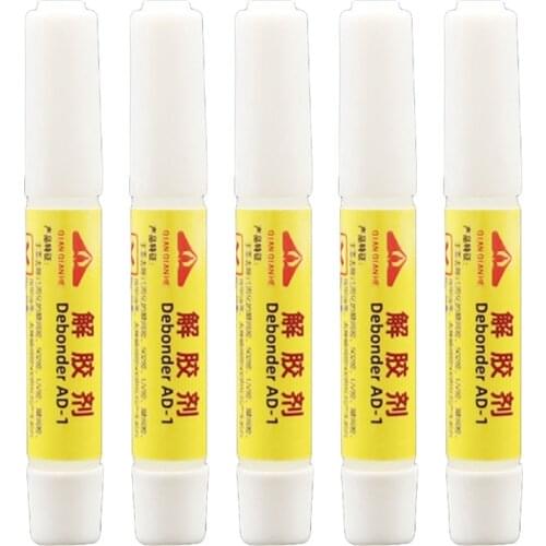 5pcs 502 Glue Remover 2g Strong Efficient UV Glue Dispergator Debonder Degumming Agent Cleaning Nail Polish Tool