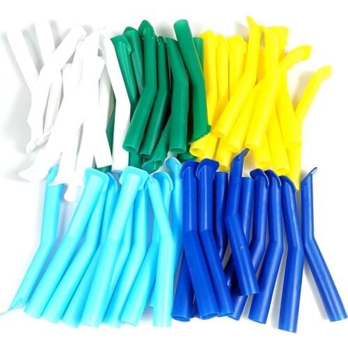 50pcs Dental High Volume Suction Tips Duckbill Evacuation Tips 16mm