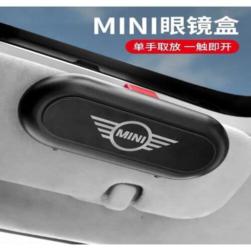 Car Glasses Case Sunglasse Storage Box Clip Card Holder For BMW Mini Cooper R55 R56 R58 R60 F54 F55 F56 Styling Accessories
