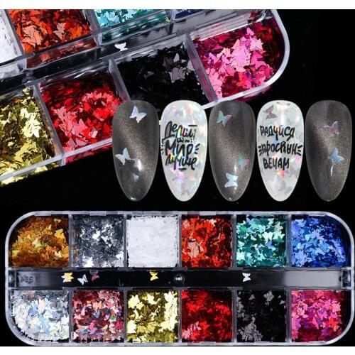 Butterfly Confetti Glitter Sequins for DIY Crafts, Nail Art Decoration, Face