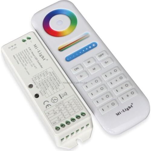 Mi Light 2.4G wireless 8 Zone FUT 089 remote controller; B8 Wall mounted touch panel, LS2 LED Controller for RGB + CCT LED strip