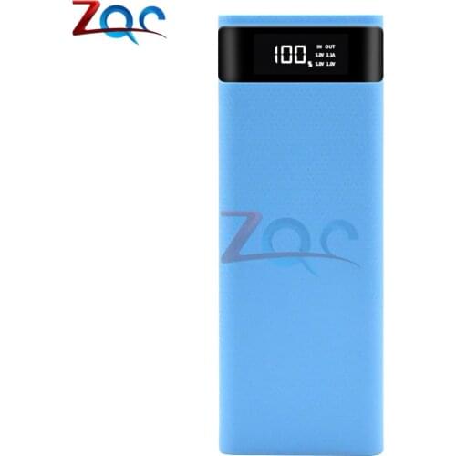 Quick Charge QC2.0Q/C3.0 Dual USB Output Micro USB/Type-C Input 5V 2A Power Bank Case 8pcs 18650 Lithium Battery Holder