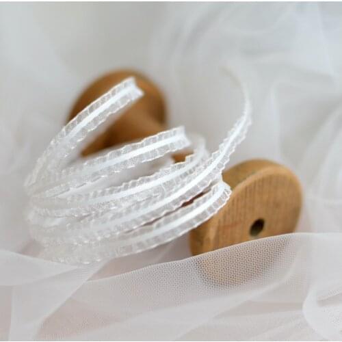 5 Meters 7mm Width Promotion White Ruffle LaceTrim Lace Ribbon Fabric DIY Crafts Sewing Supplies Accessories For Garments