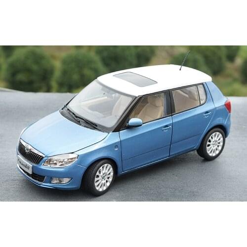 1:18 Diecast Model for Skoda Fabia 2012 Blue SUV Alloy Toy Car Miniature Collection Gifts