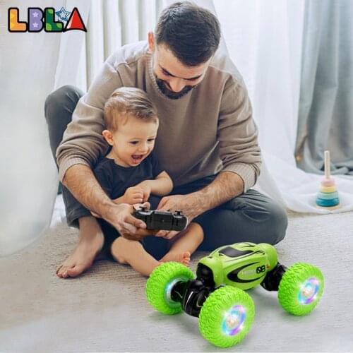LBLA D875 RC Stunt 4WD Car Twisting Drift OffRoad Deformable Remote Control Drive Vehicle Machine Model Transformer Toy Gift Kid
