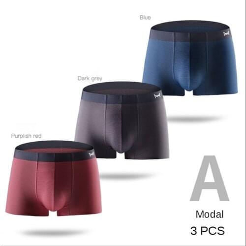MiiOW Mens Underwear Seamless Modal Stripes Four Seasons Breathable Boxer Shorts Comfortable Boxer Shorts