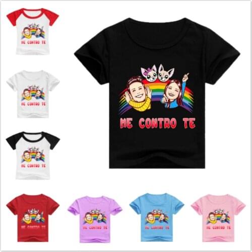 Fashion Cotton Baby Boys Girls T-shirts Summer Children Kids Clothes Tops Tees Cartoon Me Contro Te Print Short Sleeve T-Shirts