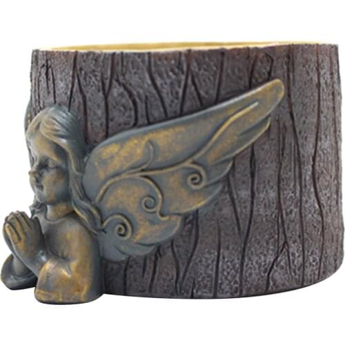 Praying Angel Flower Pot Succulent Planter Cute Resin Cactus Planter Outdoor