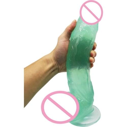 Soft Huge Jelly Dildo Realistic Anal Realistic large Dildo Big Penis Suction Cup Penis Stimulator Erotic Sex Toys for Woman