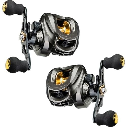2021 New Metal Spool Baitcasting Reel 7.2:1 8kg Max Drag SaltwaterHigh Speed Gear Ratio Saltwater Freshwater Fishing Reel
