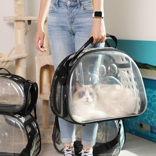 Poqinet cat bag go out portable space capsule cat go out cat cage pet backpack cat school bag backpack