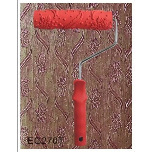 7" Rubber Roller Embossed Texture Pattern Paint Roller Home Decoration Paint Brush Background Wall Tool 7 Inch