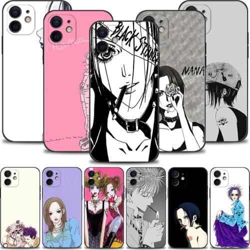 Silicone Case For iPhone 12 11 Pro Max 12 Mini X XR XS Max 7 8 6s Plus SE 2020 Shockproof Soft Cover Nana Anime