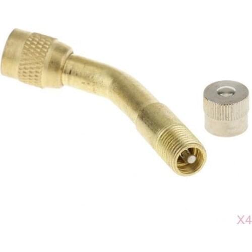 Tyre Valve Extension 135 Degree Angle Adaptor Motorcycle Tyre Wheel Stem x4