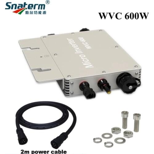 Wifi Version Micro WVC600 Solar On grid Inverter IP65 Waterproof 600W Micro Pure Sine Wave Grid Tie inverter AC110V120V220V230V