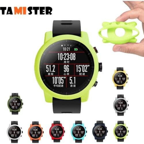 Protector Shell for Xiaomi Huami Amazfit 2/2S Stratos Full Frame Soft Silicone Protective Case for amazfit 2 stratos Watch Frame