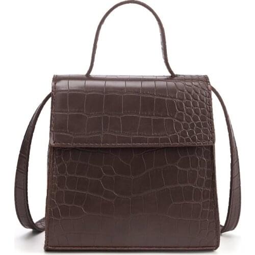 Lady Small Handbags Travel Purses Vintage Alligator Pattern Leather Crossbody Bags for Women Designer Shoulder Messenger Bag